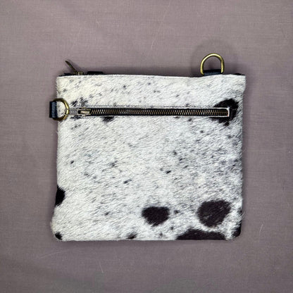 Natural Cowhide Double-Sided Crossbody Bag, Medium (23 x 21 cm)