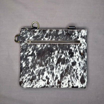 Natural Cowhide Double-Sided Crossbody Bag, Medium (23 x 21 cm)