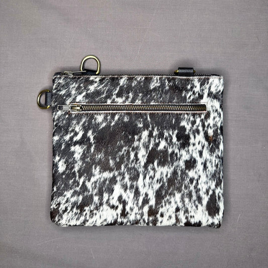 Natural Cowhide Double-Sided Crossbody Bag, Medium (23 x 21 cm)