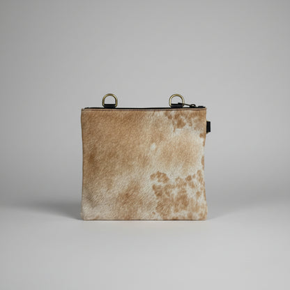 Natural Cowhide Double-Sided Crossbody Bag, Medium (23 x 21 cm)