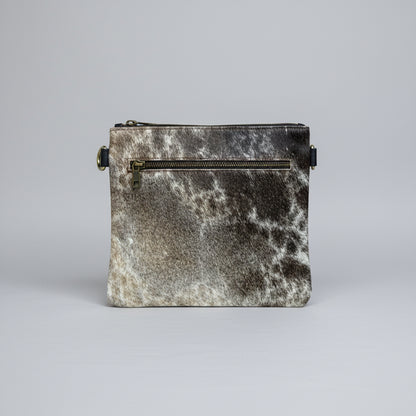 Natural Cowhide Double-Sided Crossbody Bag, Medium (23 x 21 cm)