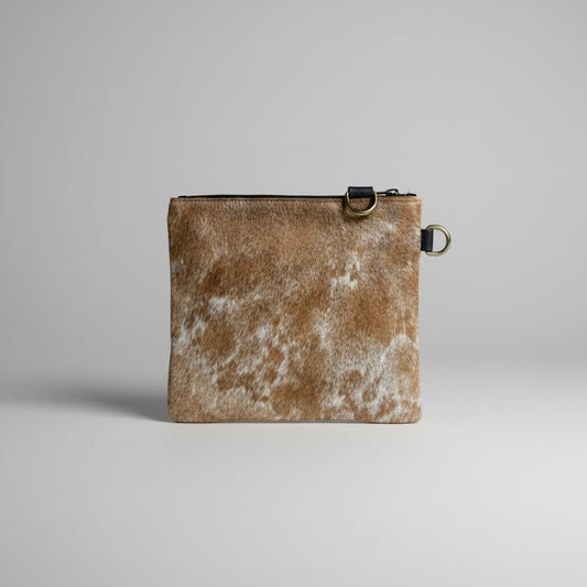 Natural Cowhide Double-Sided Crossbody Bag, Medium (23 x 21 cm)