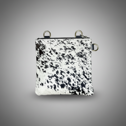 Natural Cowhide Double-Sided Crossbody Bag, Medium (23 x 21 cm)