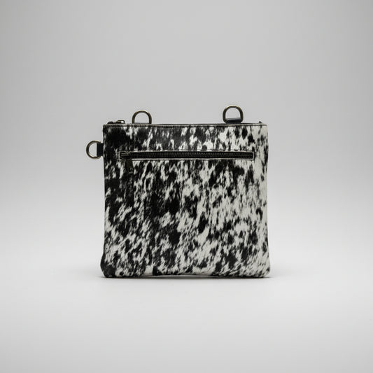 Natural Cowhide Double-Sided Crossbody Bag, Medium (23 x 21 cm)