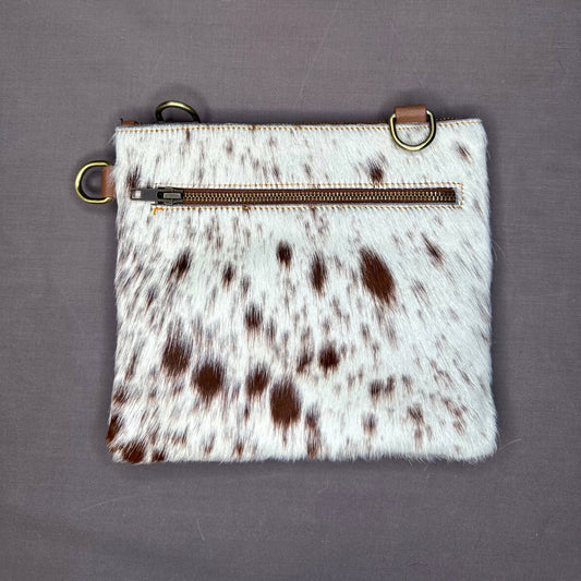 Natural Cowhide Double-Sided Crossbody Bag, Medium (23 x 21 cm)