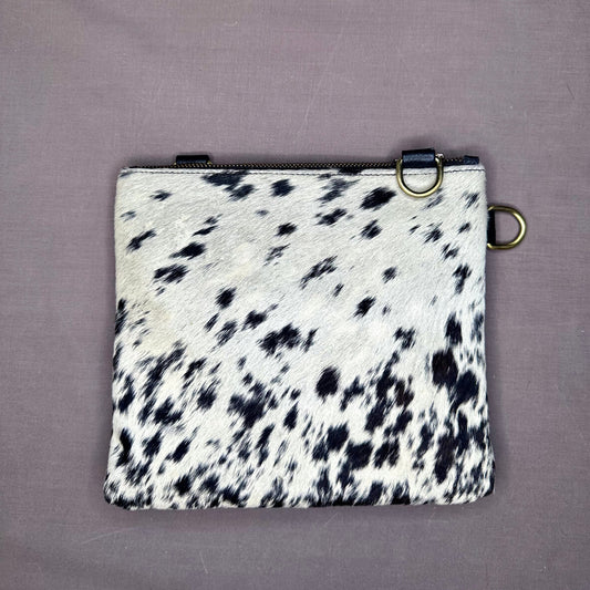 Natural Cowhide Double-Sided Crossbody Bag, Medium (23 x 21 cm)