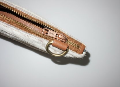 Natural Cowhide Double-Sided Crossbody Bag, Medium (23 x 21 cm)