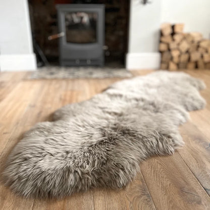Natural Premium New Zealand Sheepskin Rug & Throw, Double, W65 x L180 cm, Taupe