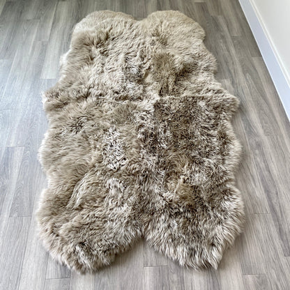 Natural Premium New Zealand Sheepskin Rug & Throw, Quad, W105 x L180 cm, Taupe