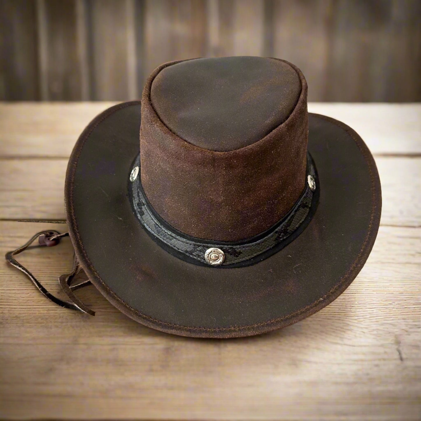 Genuine Leather Western Cowboy Hat