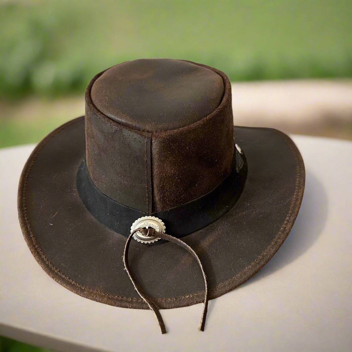 Genuine Leather Western Cowboy Hat