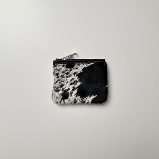 Natural Cowhide Double-Sided Purse, Small