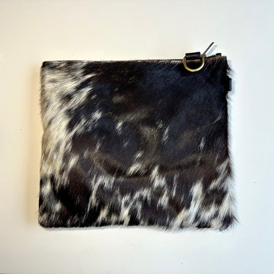 Natural Cowhide Double-Sided Crossbody Bag, Large (26 x 23 cm)