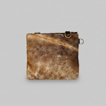 Natural Cowhide Double-Sided Crossbody Bag, Medium (23 x 21 cm)