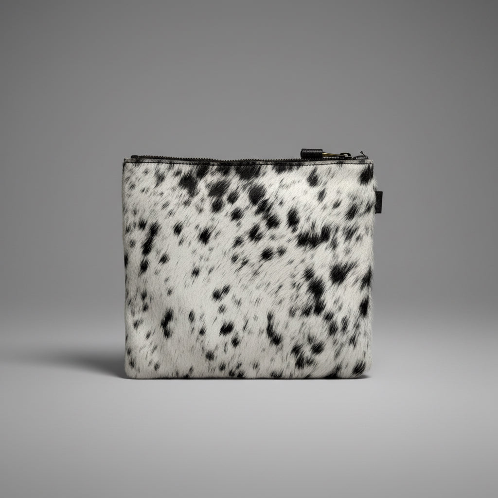 Natural Cowhide Double-Sided Crossbody Bag, Medium (23 x 21 cm)