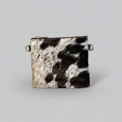 Natural Cowhide Double-Sided Crossbody Bag, Medium (23 x 21 cm)