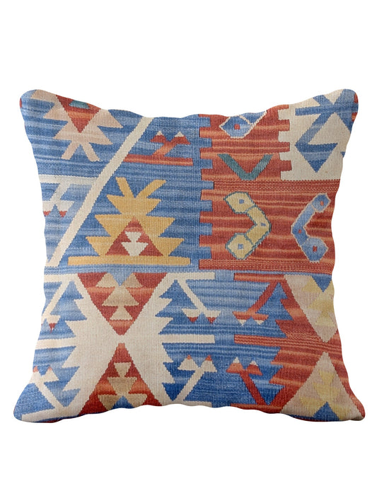 Turkish Kilim Vintage Cushion Cover - 40 x 40 cm