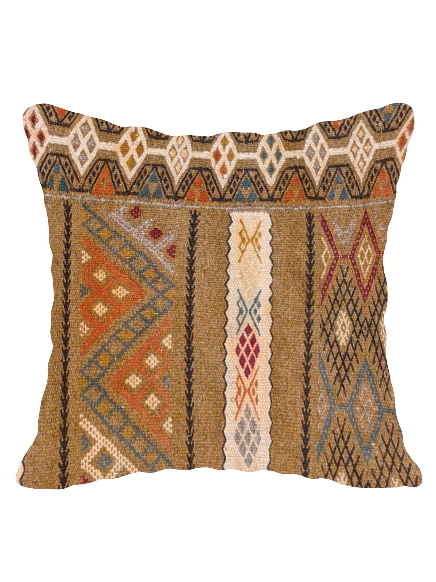 Turkish Kilim Vintage Cushion Cover - 40 x 40 cm