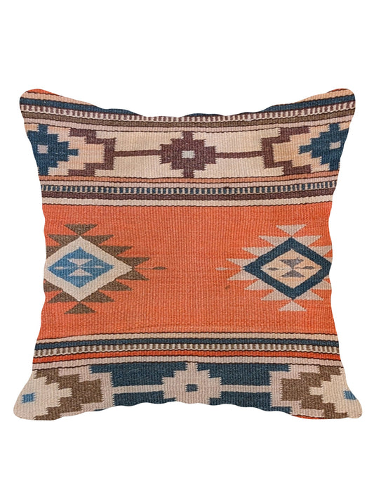 Turkish Kilim Vintage Cushion Cover - 40 x 40 cm