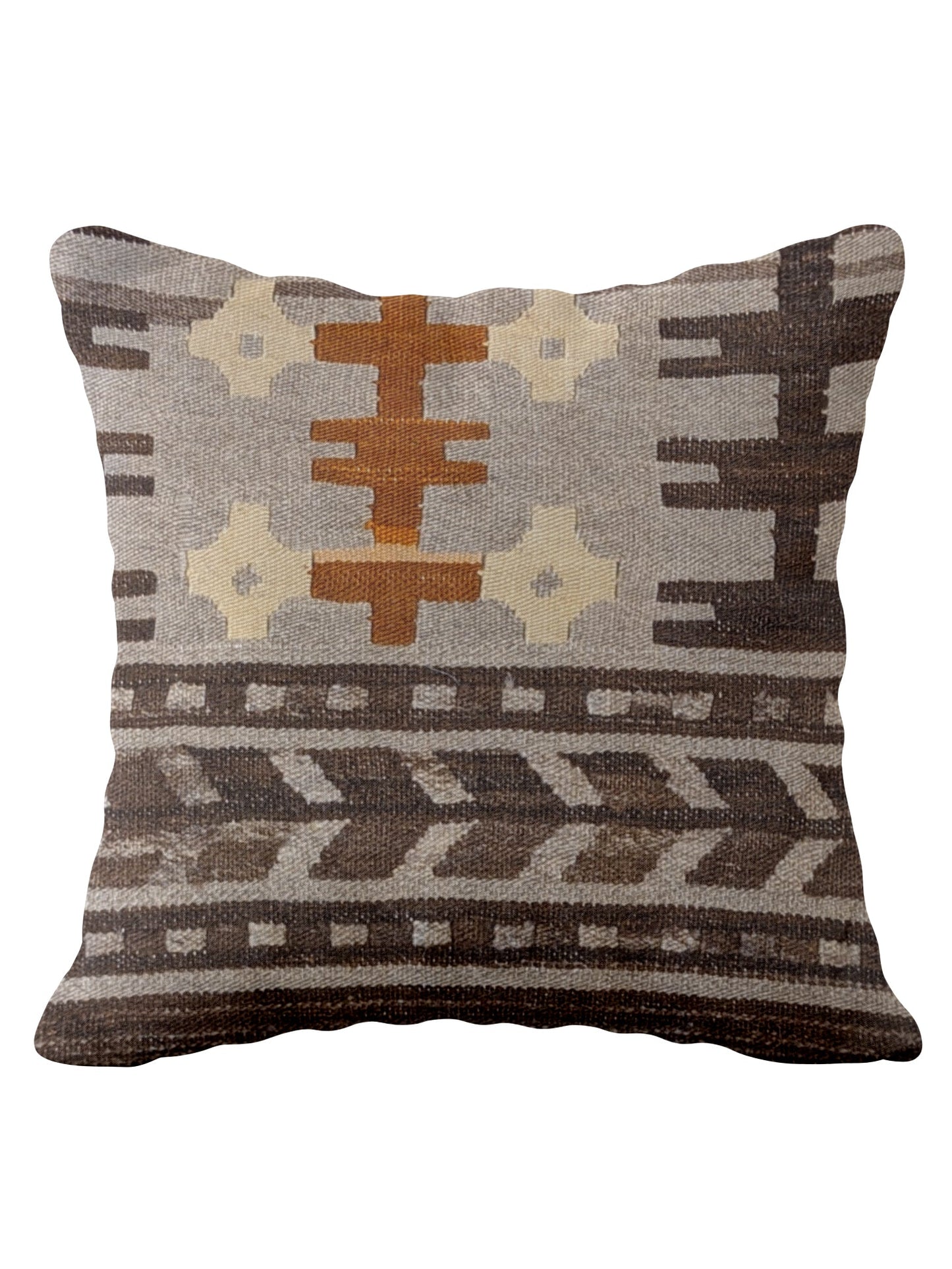 Turkish Kilim Vintage Cushion Cover - 40 x 40 cm