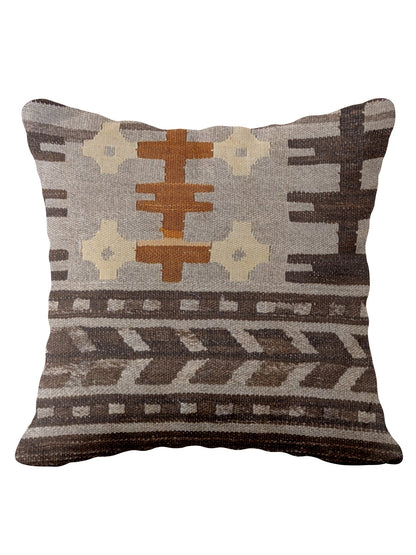 Turkish Kilim Vintage Cushion Cover - 40 x 40 cm