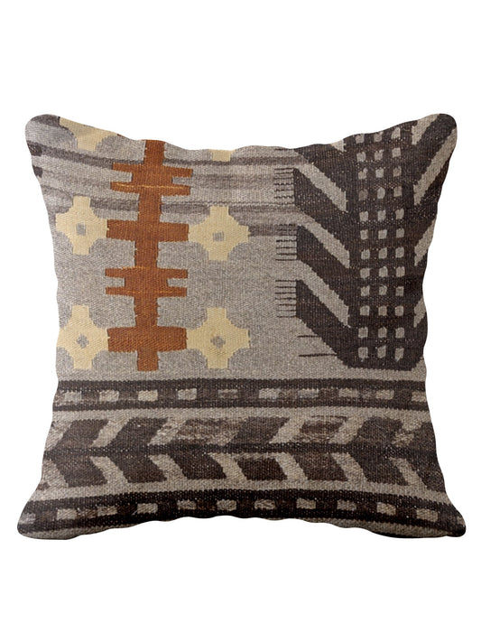 Turkish Kilim Vintage Cushion Cover - 40 x 40 cm