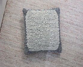 Salt and Pepper Natural Wool Cushion 50 x 50 cm