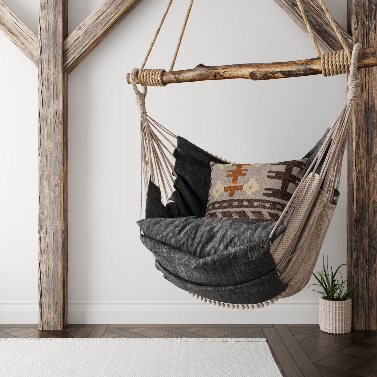 Turkish Kilim Vintage Cushion Cover - 40 x 40 cm