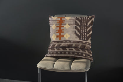Turkish Kilim Vintage Cushion Cover - 40 x 40 cm