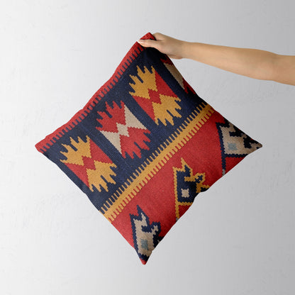 Turkish Kilim Vintage Cushion Cover - 40 x 40 cm
