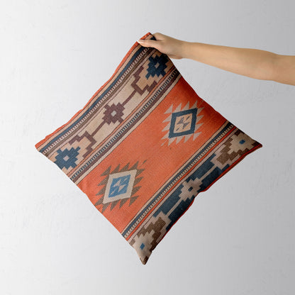 Turkish Kilim Vintage Cushion Cover - 40 x 40 cm