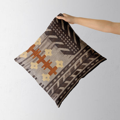 Turkish Kilim Vintage Cushion Cover - 40 x 40 cm