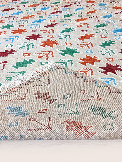Tangerine Hand Knotted Rug - 278 x 199 cm