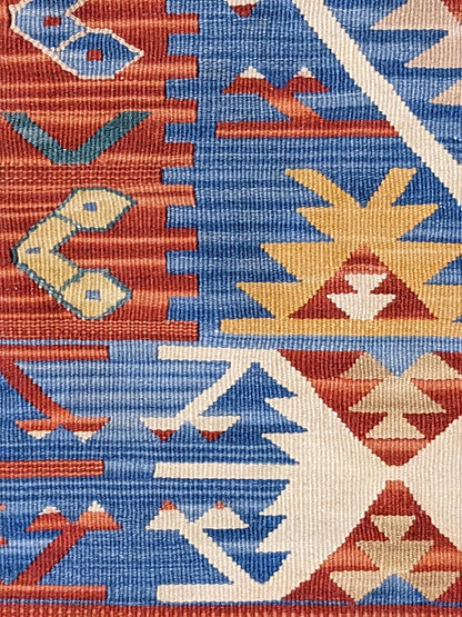 Turkish Kilim Vintage Cushion Cover - 40 x 40 cm