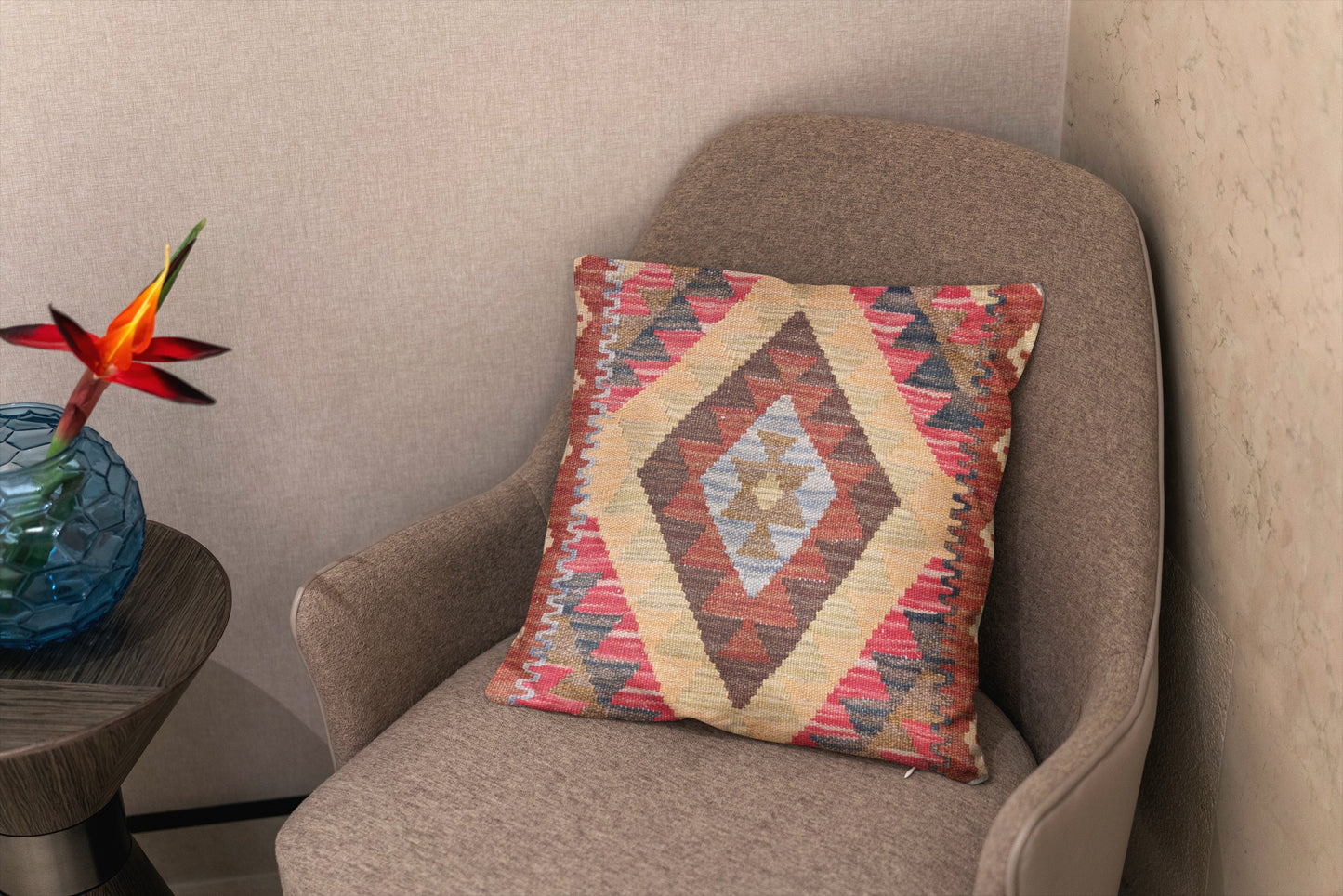 Afghan Kilim Cushion Cover - 45 x 45 cm