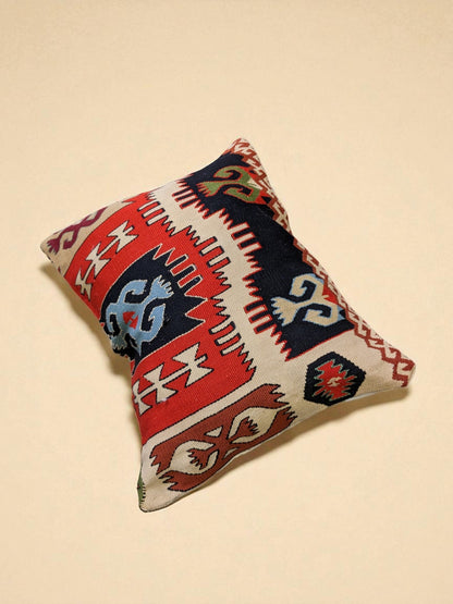 Turkish Kilim Vintage Cushion Cover - 40 x 40 cm