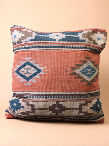 Turkish Kilim Vintage Cushion Cover - 40 x 40 cm