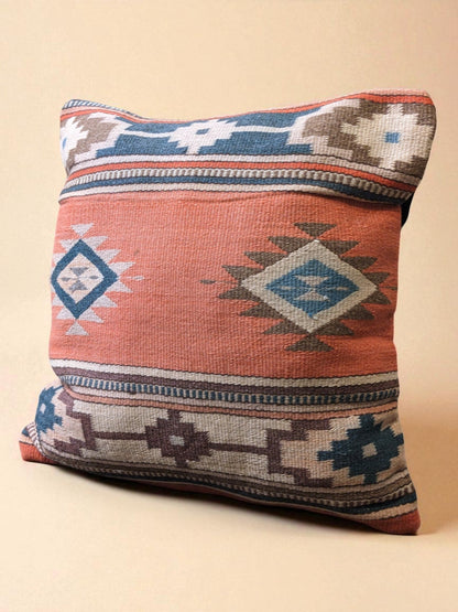 Turkish Kilim Vintage Cushion Cover - 40 x 40 cm