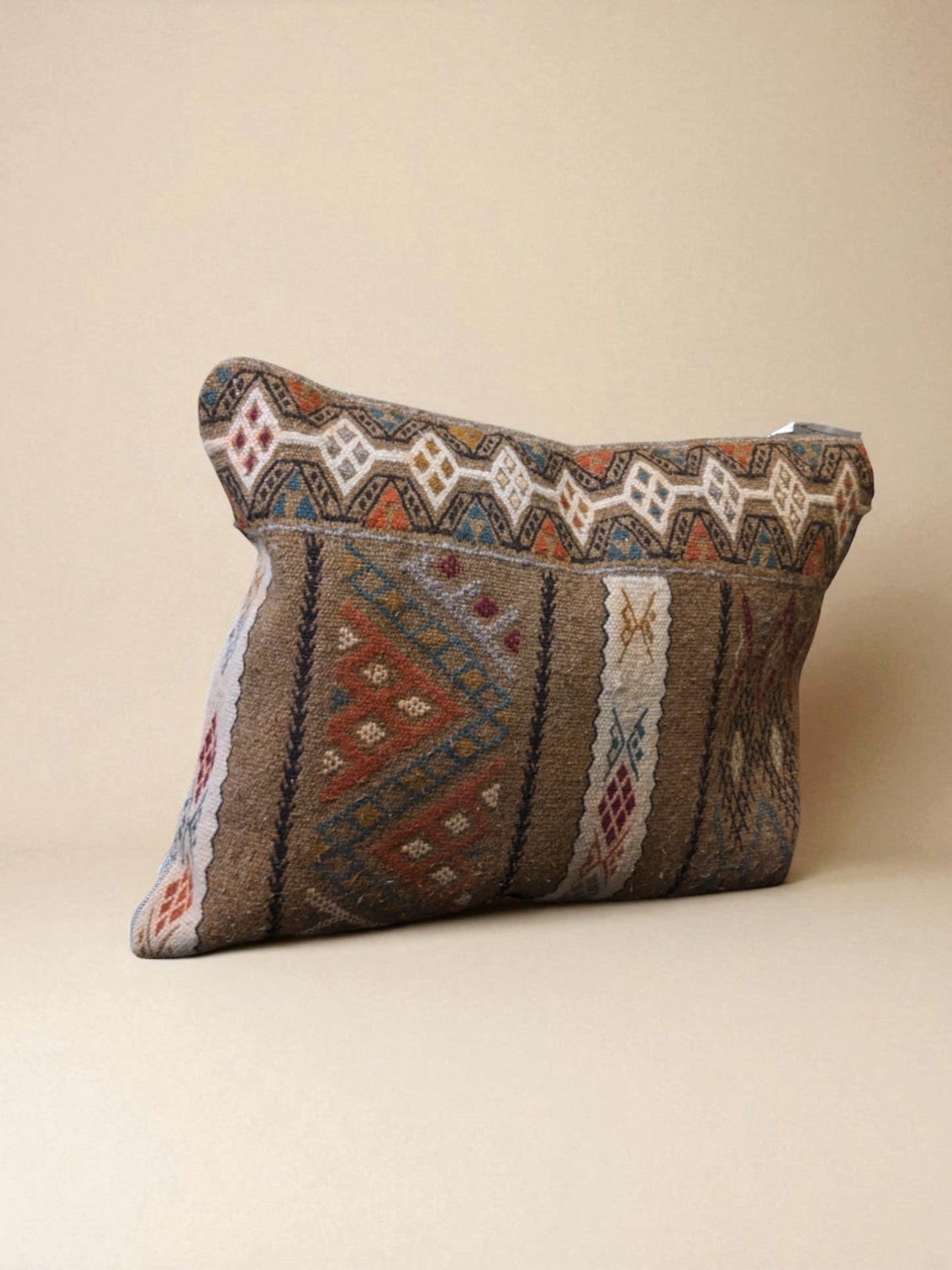 Turkish Kilim Vintage Cushion Cover - 40 x 40 cm