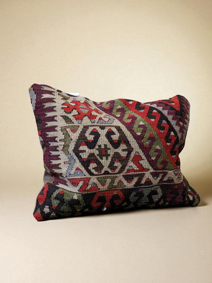 Turkish Kilim Vintage Cushion Cover - 54 x 42 cm