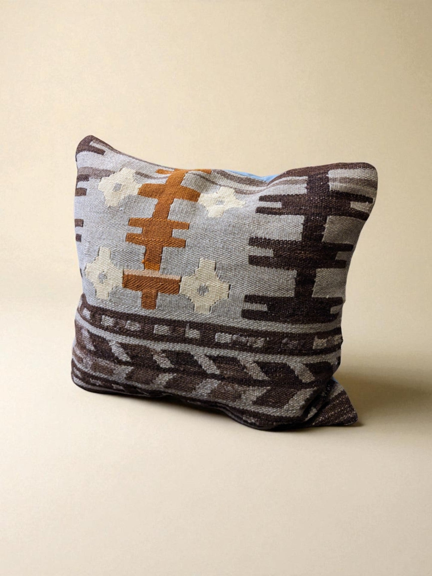 Turkish Kilim Vintage Cushion Cover - 40 x 40 cm