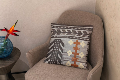 Turkish Kilim Vintage Cushion Cover - 40 x 40 cm