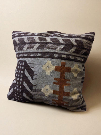 Turkish Kilim Vintage Cushion Cover - 40 x 40 cm