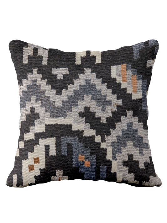 Turkish Kilim Vintage Cushion Cover - 40 x 40 cm
