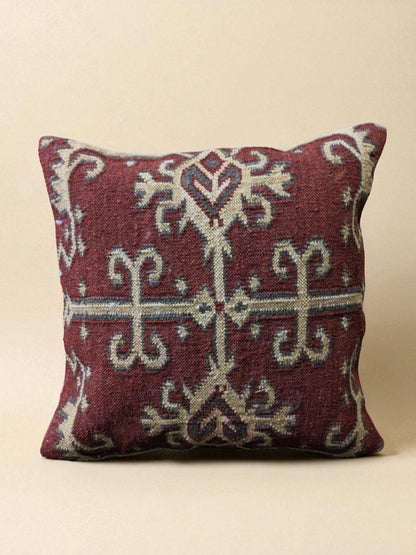 Turkish Kilim Vintage Cushion Cover - 40 x 40 cm