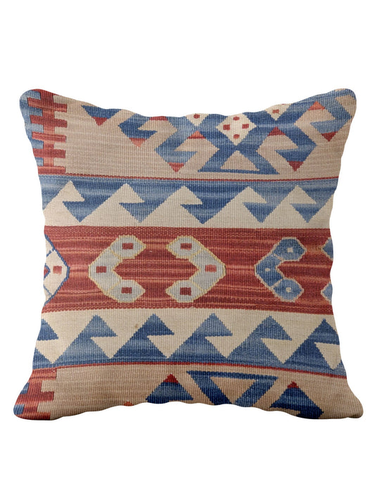 Turkish Kilim Vintage Cushion Cover - 40 x 40 cm