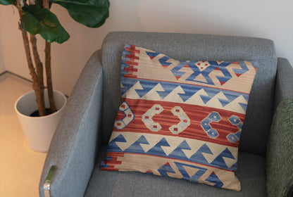 Turkish Kilim Vintage Cushion Cover - 40 x 40 cm