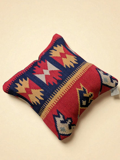Turkish Kilim Vintage Cushion Cover - 40 x 40 cm
