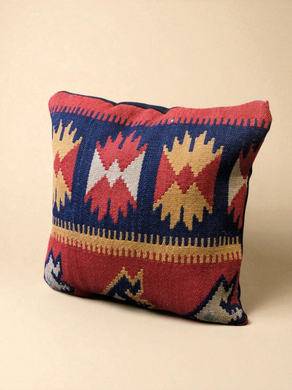 Turkish Kilim Vintage Cushion Cover - 40 x 40 cm