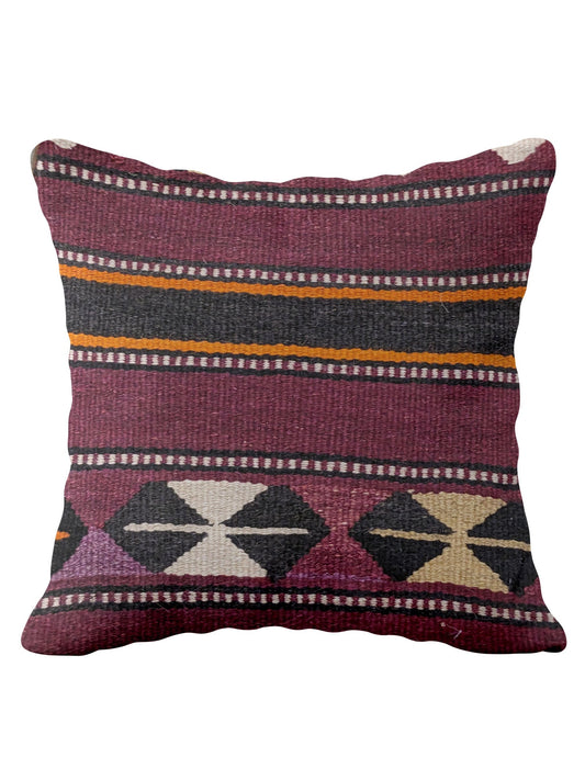 Turkish Kilim Vintage Cushion Cover - 42 x 40 cm